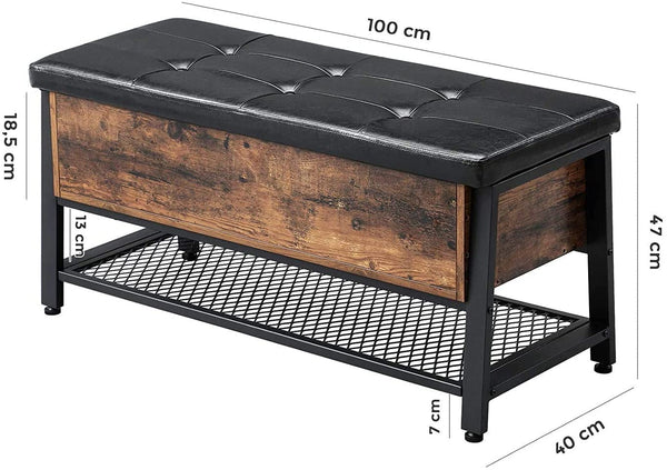 Bænk med opbevaringsrum Skoreoler Vasagle