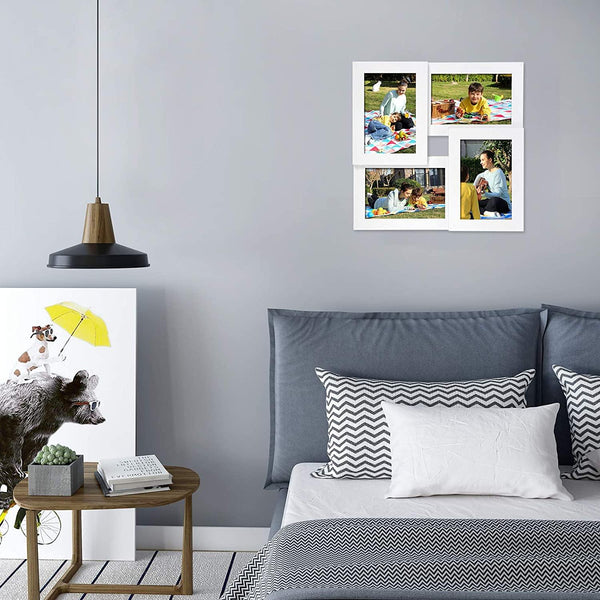 Fotoramme til 4 billeder, hvid Fotorammer Vasagle 