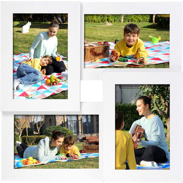Fotoramme til 4 billeder, hvid Fotorammer Vasagle 