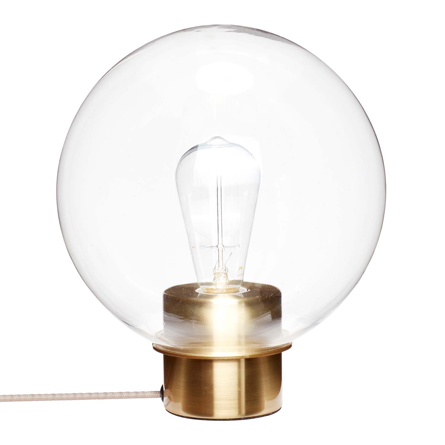 Bordlampe i glas/messing Lampe Hübsch