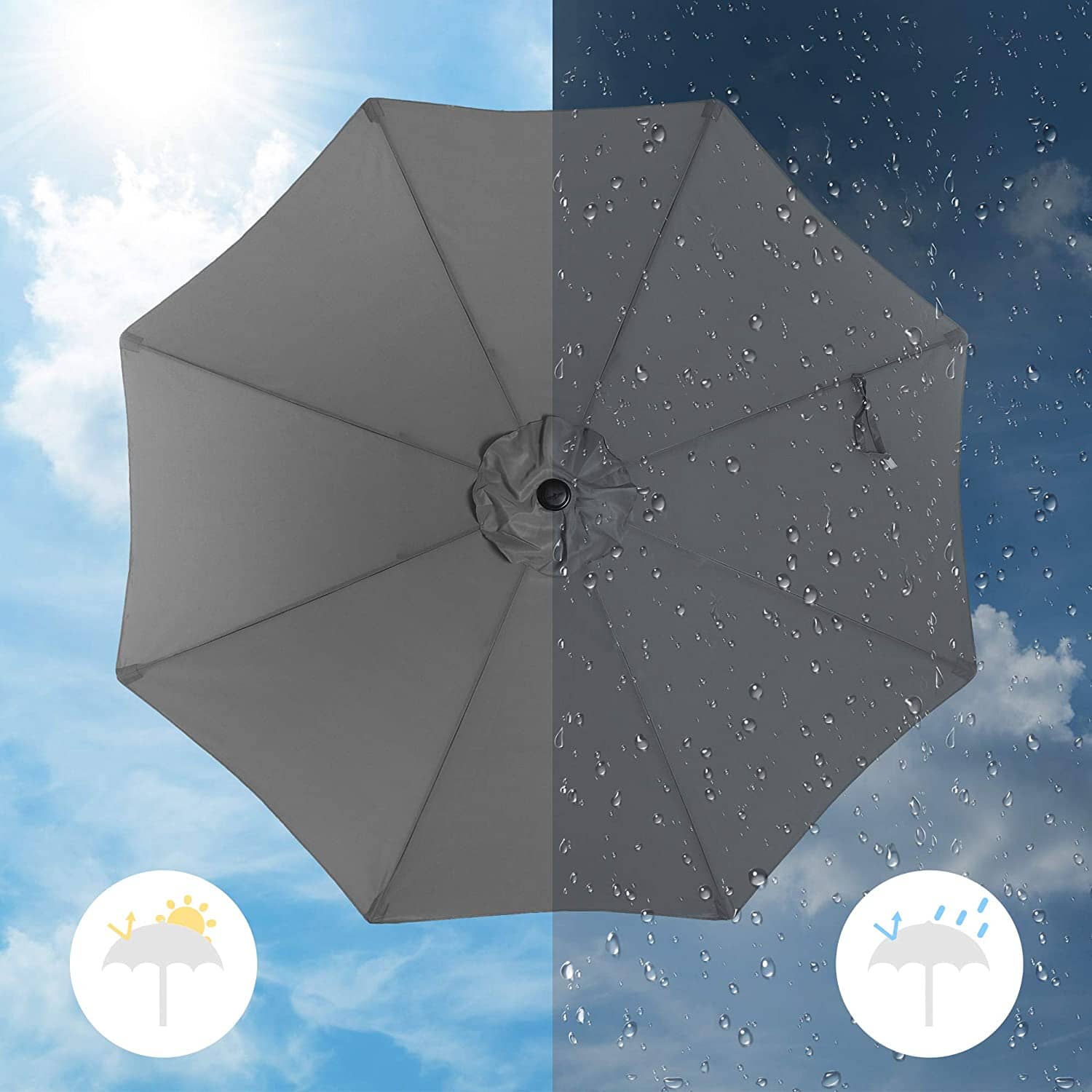 Bruxelles parasol Parasoller, Læsejl og solskærme Vasagle 