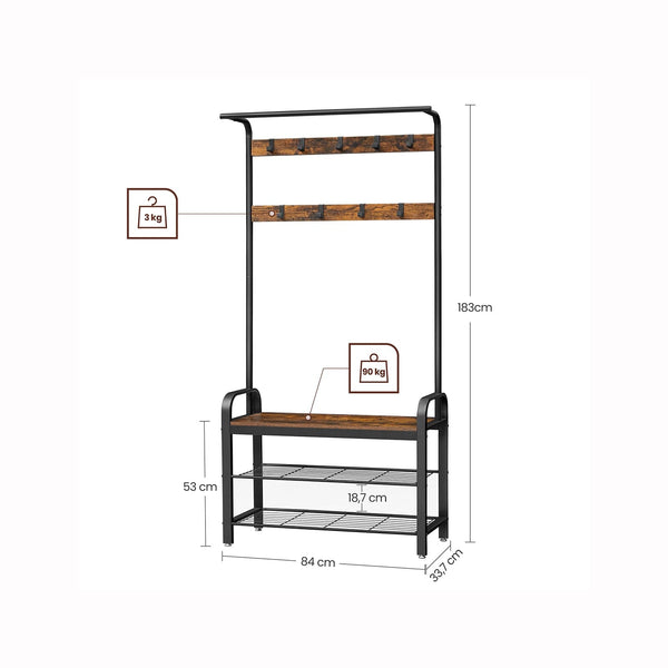 Amsterdam garderobestativ Tøjstativer Vasagle