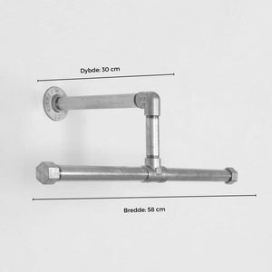 RAW58 Ines bøjlestang til væg i sølv Ophæng RAW58