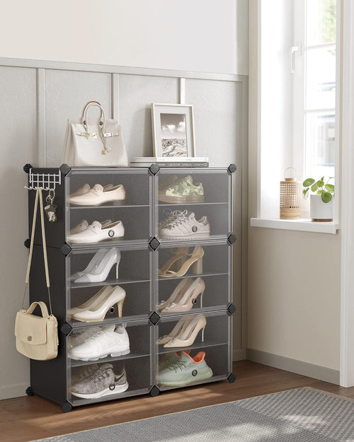 Hugo opbevaringskasser/skoæsker | 6 stk. - Sort