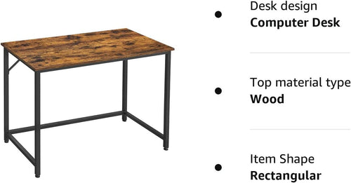 Matteo skrivebord - Rustik brun