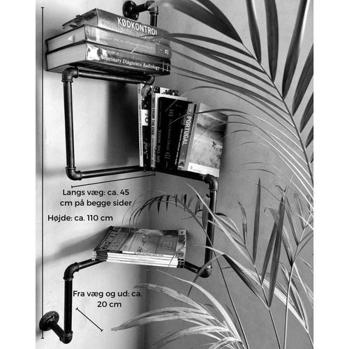 RAW58 Sebastian bogreol til væg i sølv Bogreol RAW58