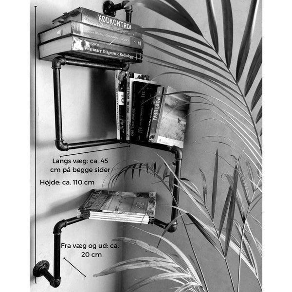 RAW58 Sebastian bogreol til væg i sølv Bogreol RAW58