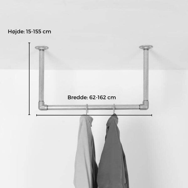 RAW58 William bøjlestang til loft i sort Ophæng RAW58