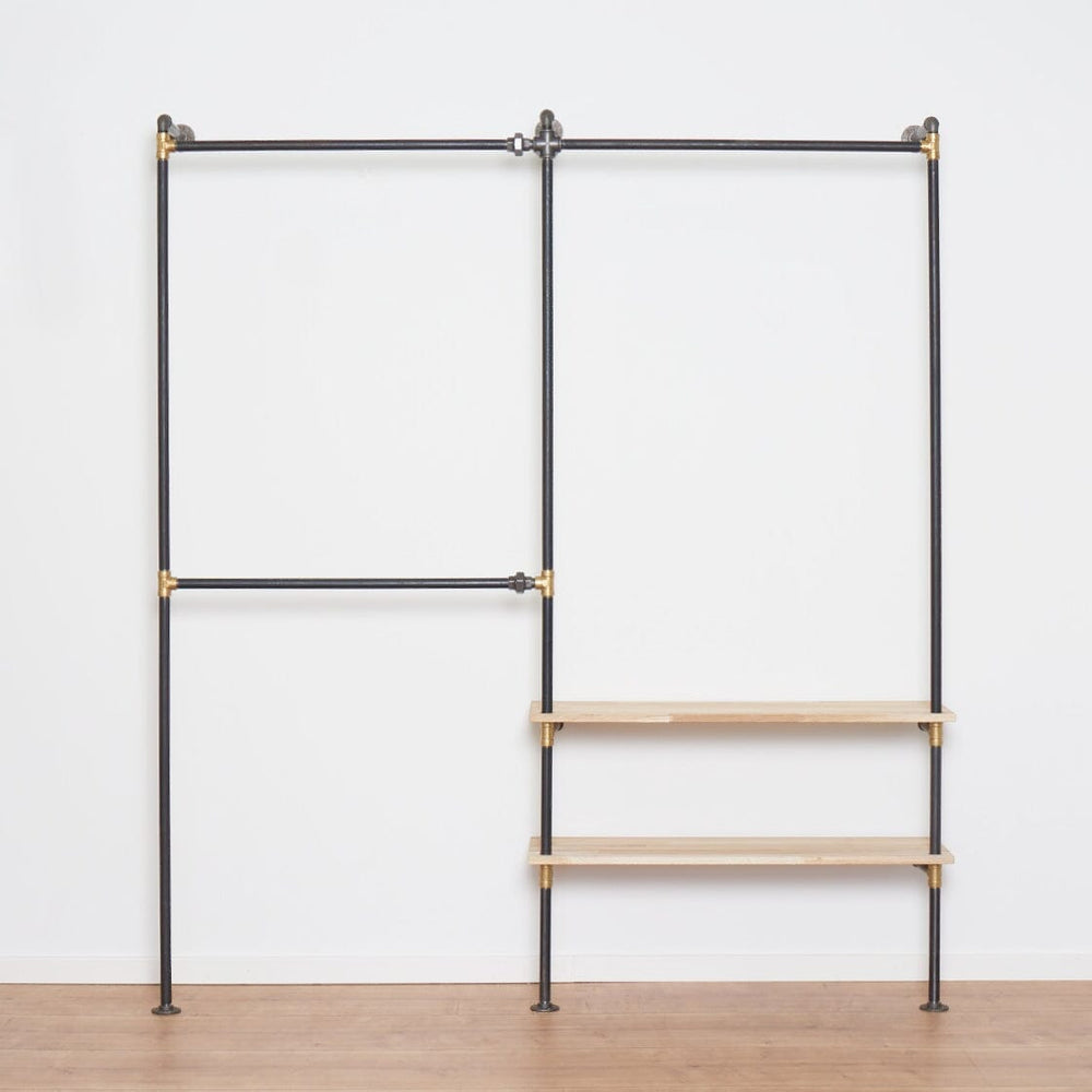 Tøjstativ LUCAS sort med hylder Tøjstativer RAW58