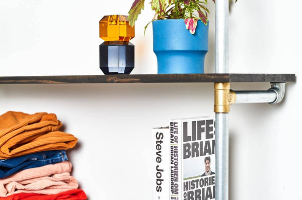 Reol i sølv med hylder MILEY RAW58