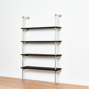 Reol i sølv med hylder MILEY RAW58