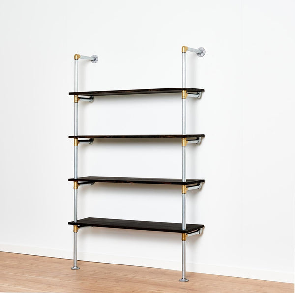 Reol i sølv med hylder MILEY RAW58