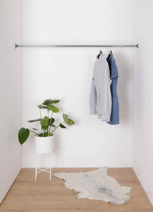 Marzello bøjlestang mellem to vægge i galvaniseret vandrør