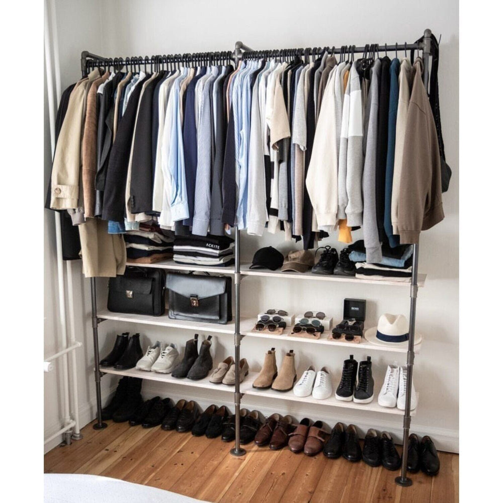 Tøjstativ OLIVER sort med hylder RAW58 Tøjstativer RAW58