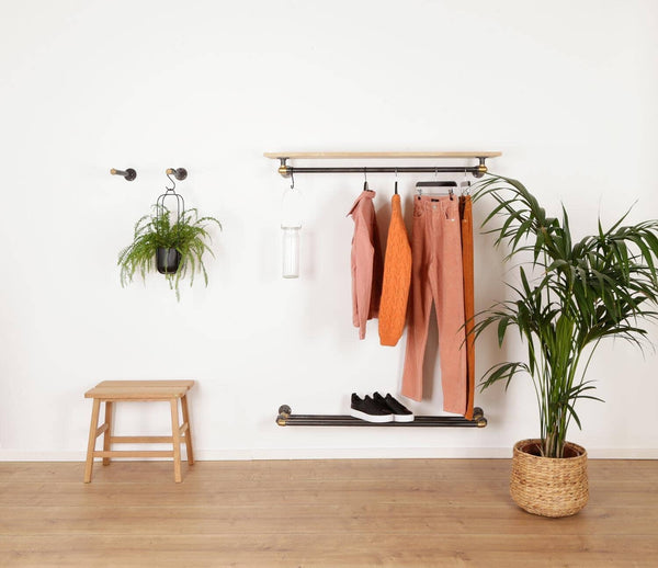 RAW58 Sara bøjlestang i sort med hylde Ophæng RAW58